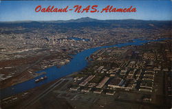 Aerial View Showing City and Lake Merritt Oakland, CA Postcard Postcard Postcard