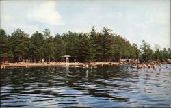 Bathing Beach at Fish Creek Public Campsite New York Postcard Postcard Postcard