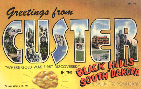 Greetings From Custer South Dakota Large Letter Greetings From Custer South Dakota Large Letter