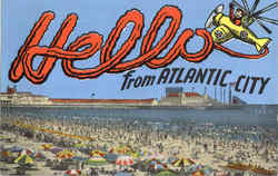 Hello From Atlantic City New Jersey Postcard Postcard