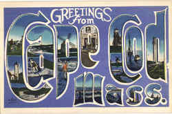 Greetings From Cape Cod Postcard
