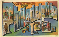 Greetings From Philadelphia Pennsylvania Postcard Postcard