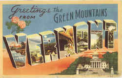 Greetings From Vermont Postcard Postcard