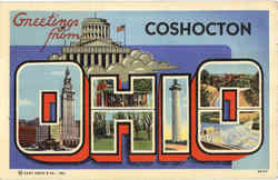 Greetings From Ohio Coshocton, OH Postcard Postcard