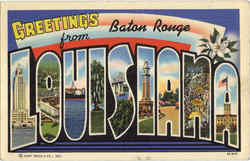 Greetings From Baton Rouge Louisiana Postcard Postcard