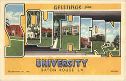 Greetings From Southern University Baton Rouge, LA Postcard Postcard