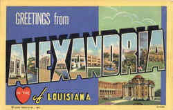 Greetings From Alexandria Louisiana Postcard Postcard
