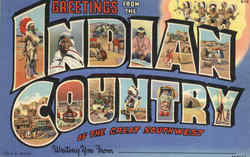 Greetings From The Indian Country Postcard