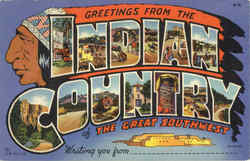 Greetings From The Indian Country Postcard