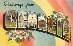 Greetings From Georgia Postcard