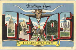 Greetings From Texas Postcard