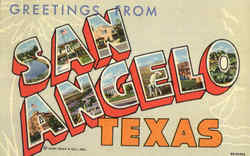 Greetings From San Angelo Texas Postcard Postcard