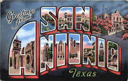 Greetings From San Antonio Postcard