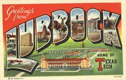 Greetings From Lubbock Texas Postcard Postcard