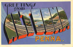 Greetings From Altoona Pennsylvania Postcard Postcard