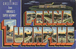 Greetings From America's Super Highway Turnpike, PA Postcard Postcard