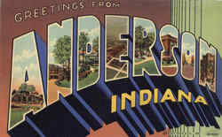 Greetings From Anderson Indiana Postcard Postcard