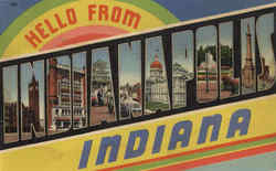 Hello From Indianapolis Postcard
