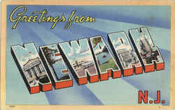Greetings From Newark New Jersey Postcard Postcard