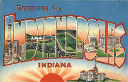 Greetings From Indianapolis Postcard