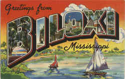 Greetings From Biloxi Mississippi Postcard Postcard