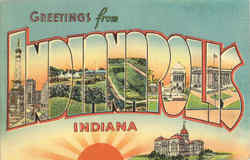 Greetings From Indianapolis Postcard