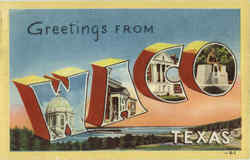Greetings From Waco Texas Postcard Postcard
