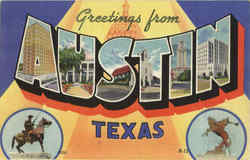 Greetings From Austin Texas Postcard Postcard