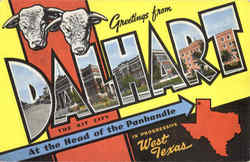 Greetings From Dalhart Postcard