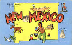 Greetings From New Mexico Postcard