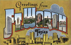 Greetings From Ft. Worth Fort Worth, TX Postcard Postcard