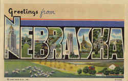 Greetings From Nebraska Postcard Postcard