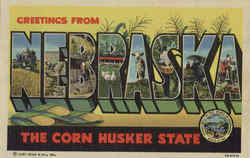 Greetings From Nebraska Postcard Postcard