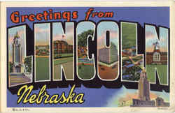 Greetings From Lincoln Postcard