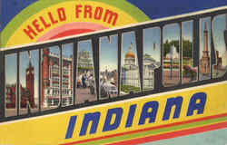 Hello From Indianapolis Postcard
