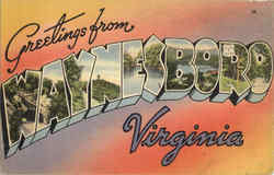 Greetings From Waynesboro Virginia Postcard Postcard