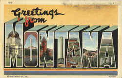 Greetings From Montana Postcard Postcard