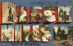 Greetings From The Black Hills South Dakota Postcard Postcard