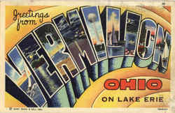 Greetings From Vermilion Ohio Postcard Postcard