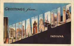 Greetings From Indianapolis Postcard