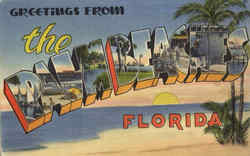Greetings From The Palm Beaches Florida Postcard Postcard
