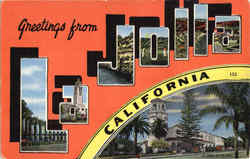 Greetings From La Jolla California Postcard Postcard