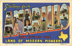 Greetings From Amarillo Texas Postcard Postcard