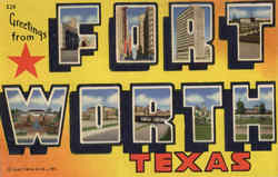 Greetings From Fort Worth Texas Postcard Postcard