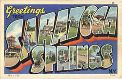 Greetings From Saratoga Springs Postcard