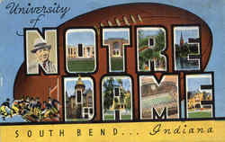 University Of Notre Dame South Bend, IN Postcard Postcard