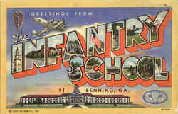 Greetings From Infantry School Postcard