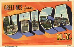 Greetings From Utica Postcard