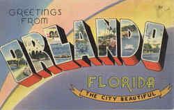 Greetings From Orlando Florida Postcard Postcard