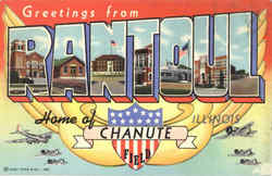 Greetings From Rantoul Illinois Postcard Postcard